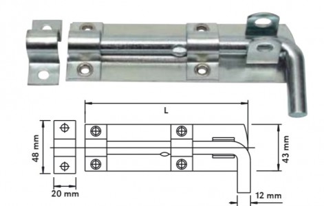 Závora  fe 250mm